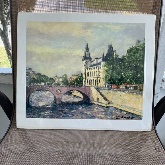 "Le Pont du Palais de Justice" by Andre Bardet Seriolithograph - Picture 3 of 8